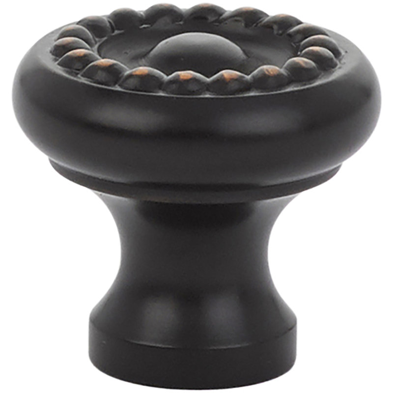 Oversized Rope 1" Diameter Mushroom Knob, Oil Rubbed Bronze, 1.25" H x 1.25" W x 1.125" D