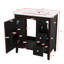 Meuble-lavabo contemporain de 30 po avec lavabo en céramique, meuble de rangement 3 tiroirs-21854321