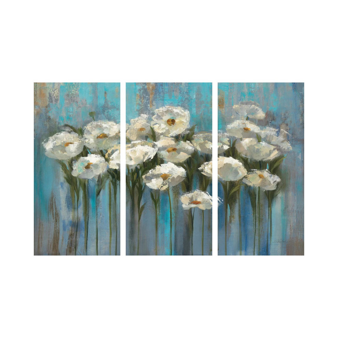 Anemonen am See I von Silvia Vassileva - Galerieverpackte Leinwand Giclée auf Leinwand ohne Rahmen