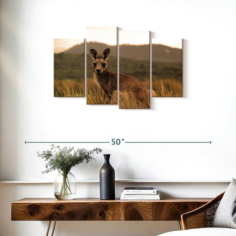 Brampt Wild Kangaroo, 22" H x 36" W
