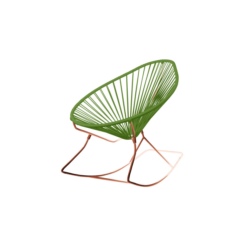 Chaise berçante intérieure / extérieure Acapulco, Cactus / cuivre