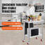 Table de travail en acier inoxydable 76 x 61 x 84 cm, capacité de charge de 318 kg, 4 roues, 3 hauteurs réglables, table de préparation alimentaire robuste pour cuisines professionnelles et restaurants, argent-62288014