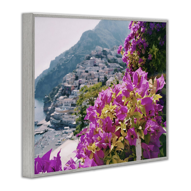 Giclée encadrée «Flowers In Positano», conception par LSR Creative Studio, Estampe numérique Farmhouse, H 11 po x l 14 po