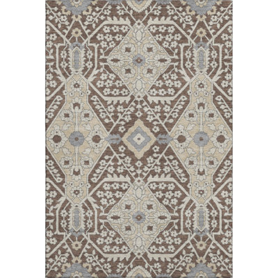Premium Machine Washable Prisco Chocolate Rug