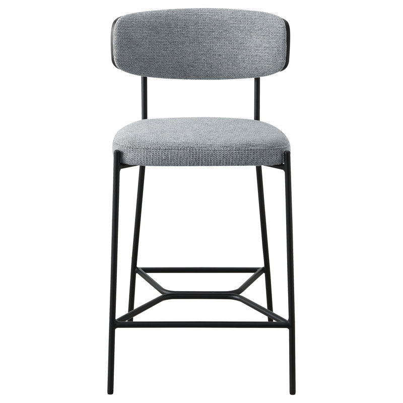 Tabouret de bar Elison (ensemble de 2), Gris, Tabouret de comptoir avec siège d'une hauteur de 