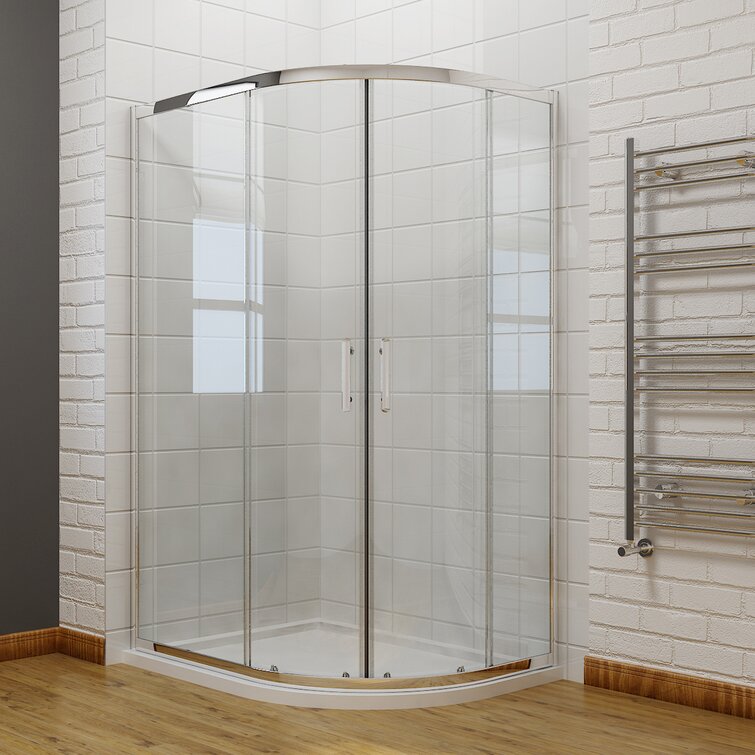 Rennerdale Glass Offset Quadrant Shower Enclosure with Tray