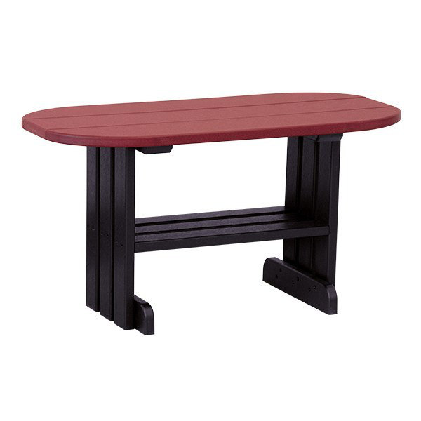 Table basse en plastique Kazan, Noir, Bois de cerisier