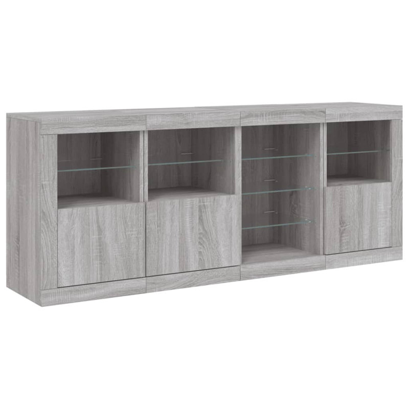 Azarea 164 cm W Sideboard, Grey Sonoma