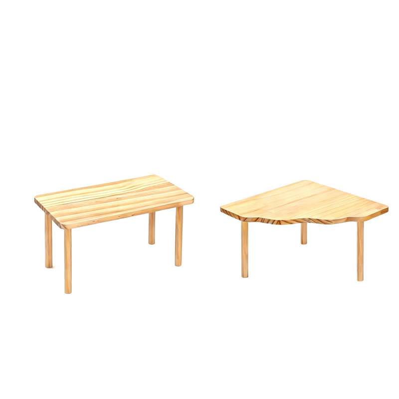 Ensemble de 2 corniches en bois Hamster, beige