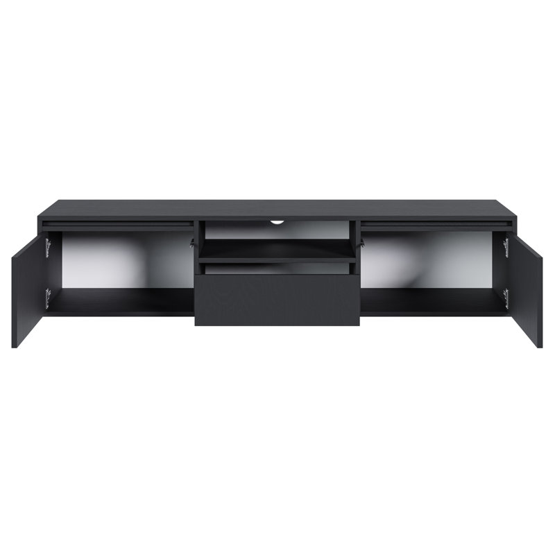 Akhi Unfinished TV Stand for TVs up to 55", Black