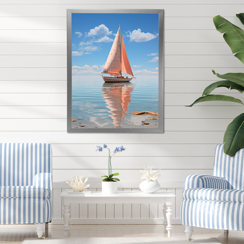 Horizon I, impression sur toile, H 32 po x l 24 po x P 1 po, Cadre photo argenté