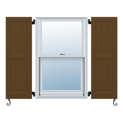 Atlantic Classic Framed Board-N-Batten, Board and Batten Shutters Pair