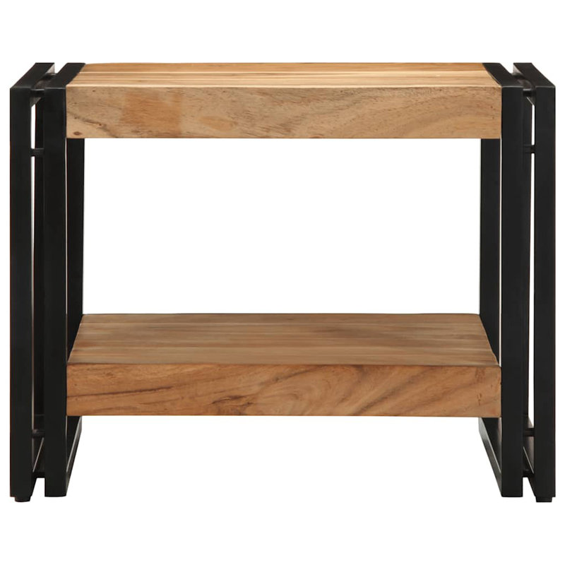 Coffee Table with Storage, 38" H x 50" L x 50" W, Brown Oak