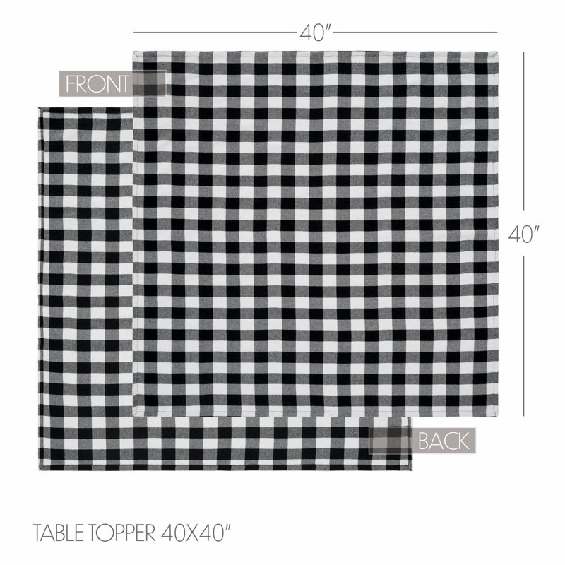 Linge de table à carreaux Annie Buffalo, Noir / blanc