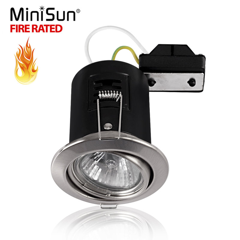 8cm Recessed Lighting Kit, Brushed Chrome, 6500K