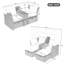 Ensemble de canapé d'extérieur confortable avec auvent pliable et coussins moelleux pour divers espaces-668371135
