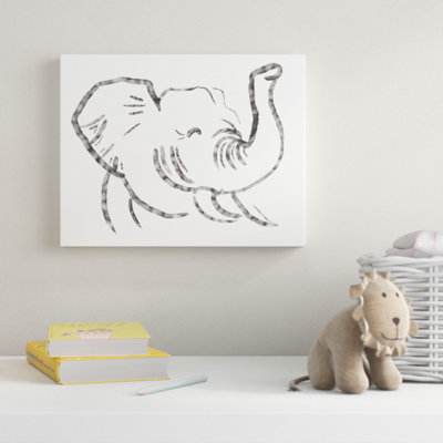 « happy éléphant », art sur toile