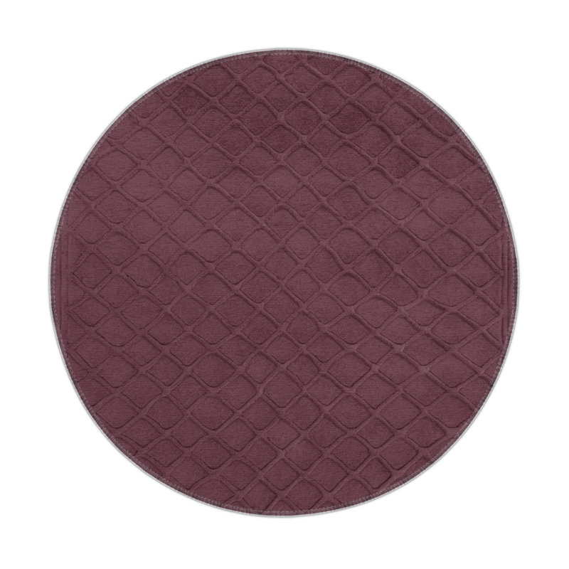 Trellis Brown Indoor and Outdoor Area Rug, Round 5'