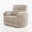 Fauteuil inclinable électrique surdimensionné en fausse fourrure de 54 po avec support lombaire réglable et port de charge USB-741747220