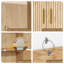 Garde-manger 70,1 po, armoire de rangement avec 4 portes cannelées et tablettes réglables-1429949989