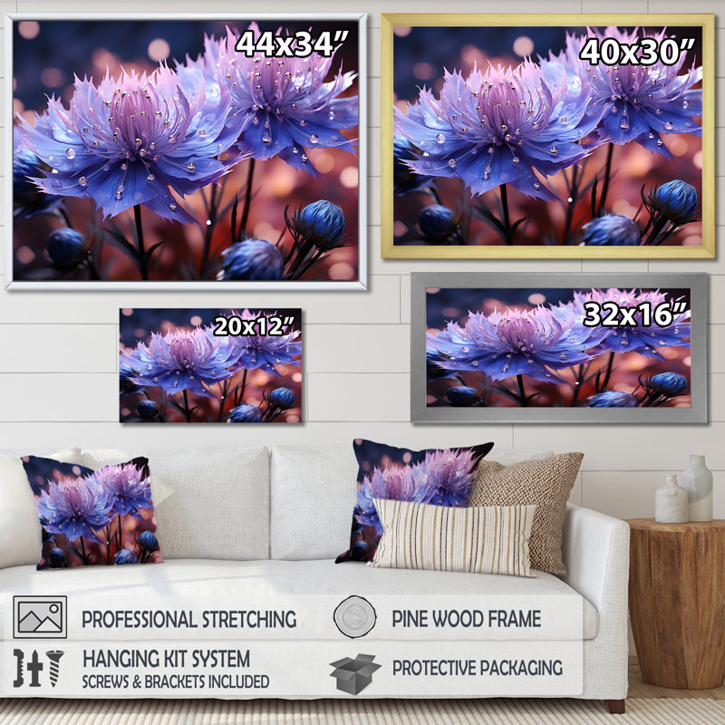 «Dreamy Mauve», impression d'art mural, Toile tendue, H 34 po x l 44 po