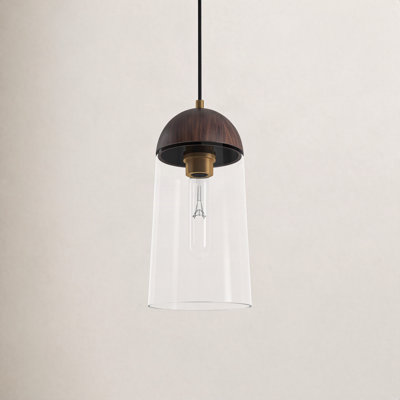 Tabitha Single Light Clear Glass Dimmable Pendant