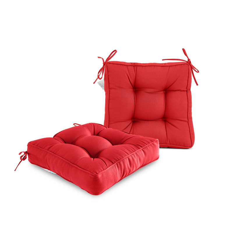 Outdoor 4.7'' Dining Chair Chair Pad, Red