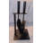 13.4 Inch All Black Fireplace Tools Set
