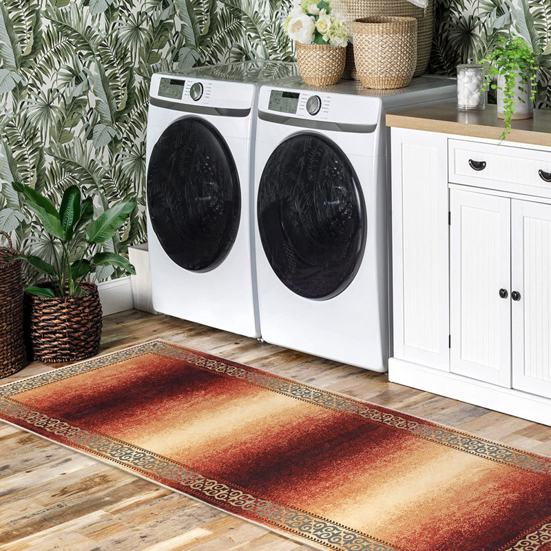 Tapis Joshuea avec envers antidérapant, Tapis de couloir 2 pi x 6 pi