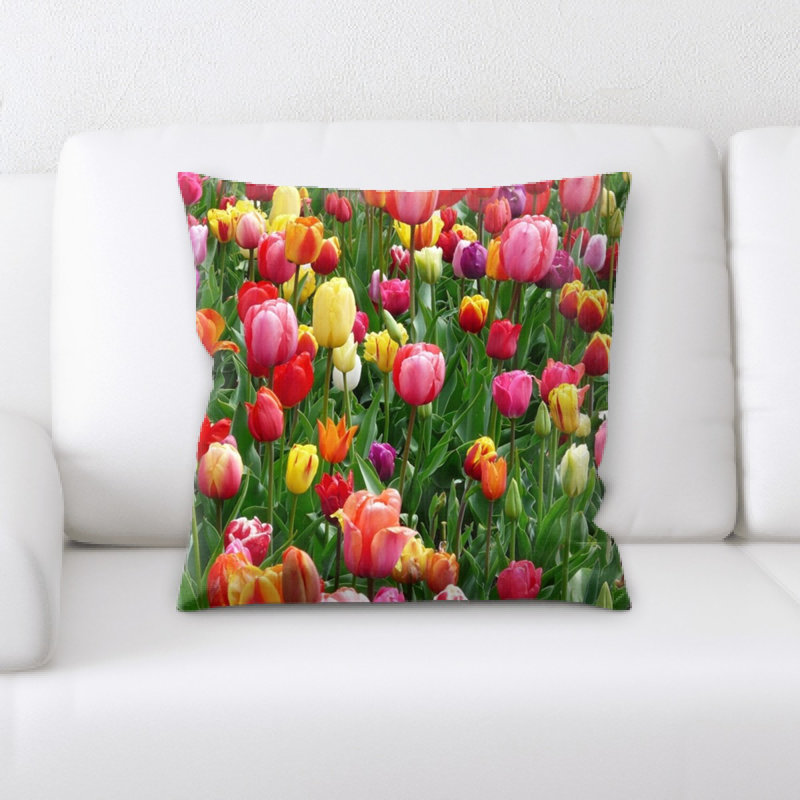 Close Up Microsuede Reversible Throw Pillow