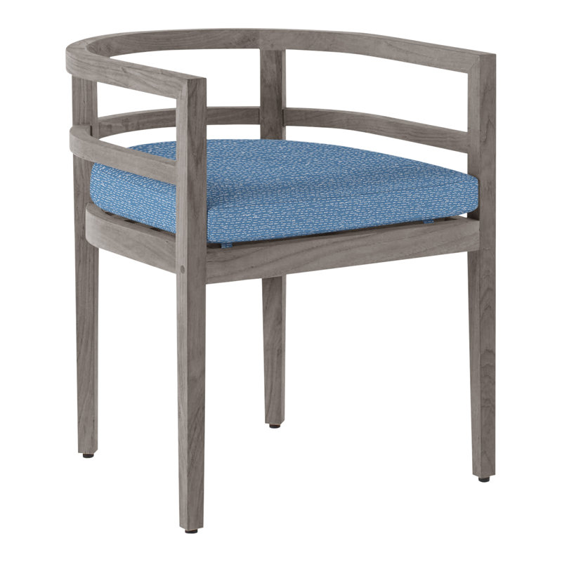 Chaise avec accoudoirs d'extérieur en teck Santa Barbara, Teck naturel, Pas de soudure, Perigold ‑ gloire du matin Arigato