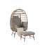 Fauteuil à œufs en osier (excluant la table)