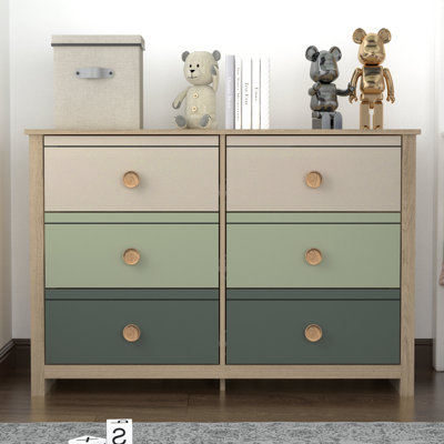 Bustillo 46.1'' W kids 6 -Drawer Dresser