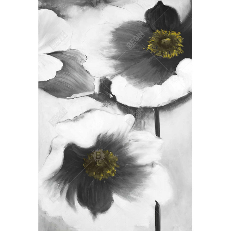 " Black And White Flowers "