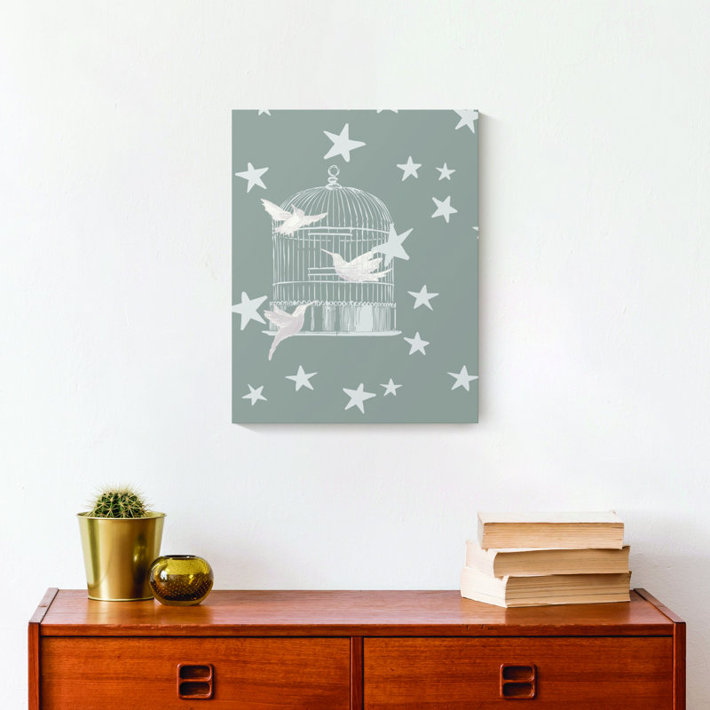 Cage sur toile, H 14 po x l 11 po x P 1,25 po