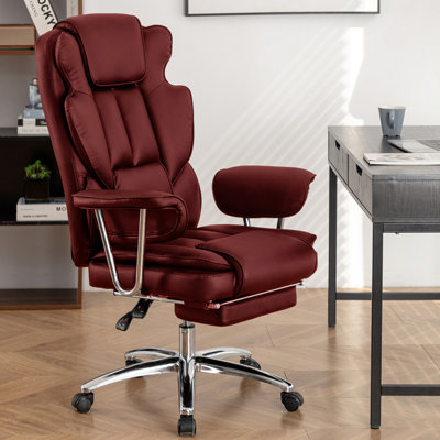 Adjustable Ergonomic Faux Leather Office Chair Gaming Chair Swiveling PC & Racing Game Chair