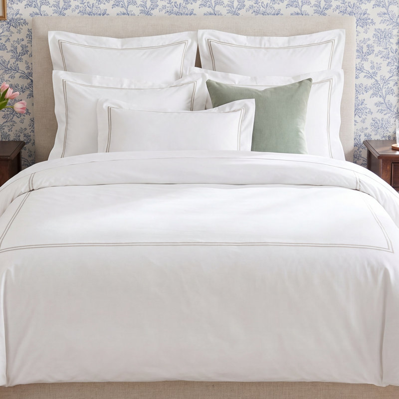 Coltrane 400 Thread Count 100% Cotton Percale Sheet Set, Queen, Champagne