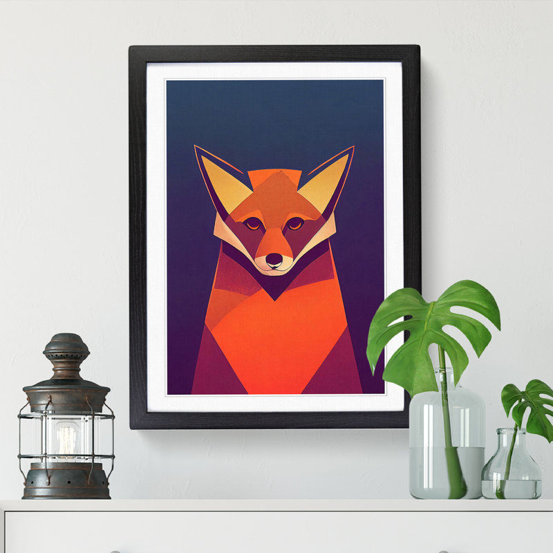 Annexie Mr Fox Abstract Art Vol.2 1 Piece Wall Art, 34cm H x 25cm W, Oak