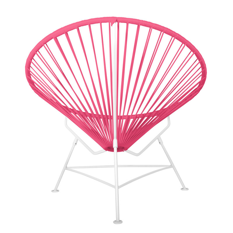 Innit Indoor Handmade Lounge Chair, Pink/White