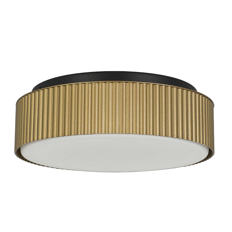 9 inch Brass LED Flush Mount