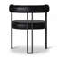 Fauteuil de salle à manger rembourré en similicuir de 18 po (ensemble de 6)-577721188