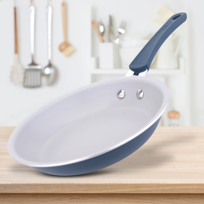 Poêle à frire en aluminium Nuthausf, 10", Bleu / blanc