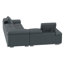 Canapé modulaire en cuir véritable de 126 po de largeur-69489243
