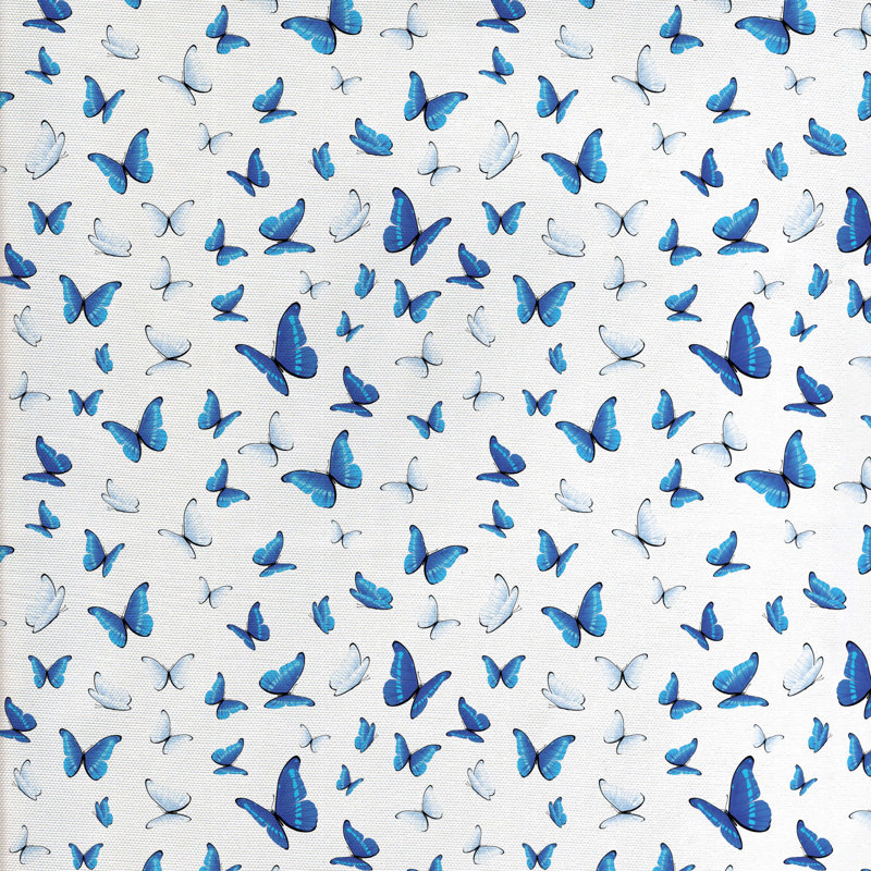 Tissu papillons, H 36 po x l 58 po x P 1 po