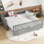 Lit plateforme simple avec garde-corps, structure de lit simple en bois massif-1982066999-1982066998