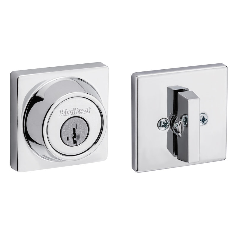 Single Cylinder Deadbolt with SmartKey, Polished Chrome