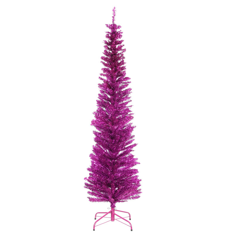 Arbre lamé rose de la collection Tinsel, 6 pi