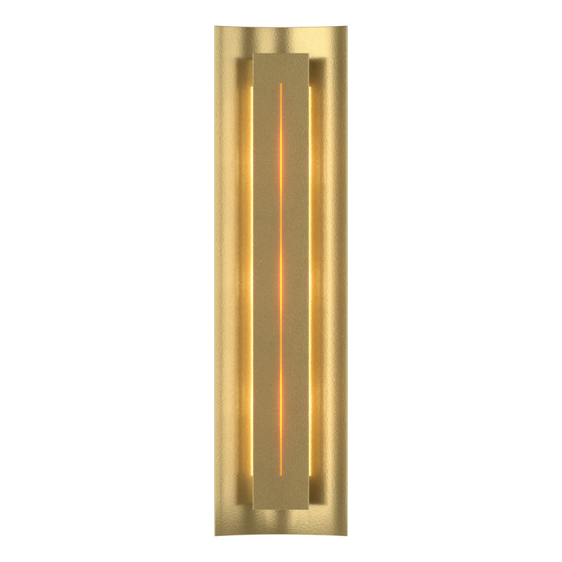 Gallery Dimmable 8 Lbs Flush Mount Scone, Amber, Modern Brass