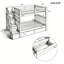 Lit superposé double au-dessus de double avec tablettes et 6 tiroirs de rangement-579989297
