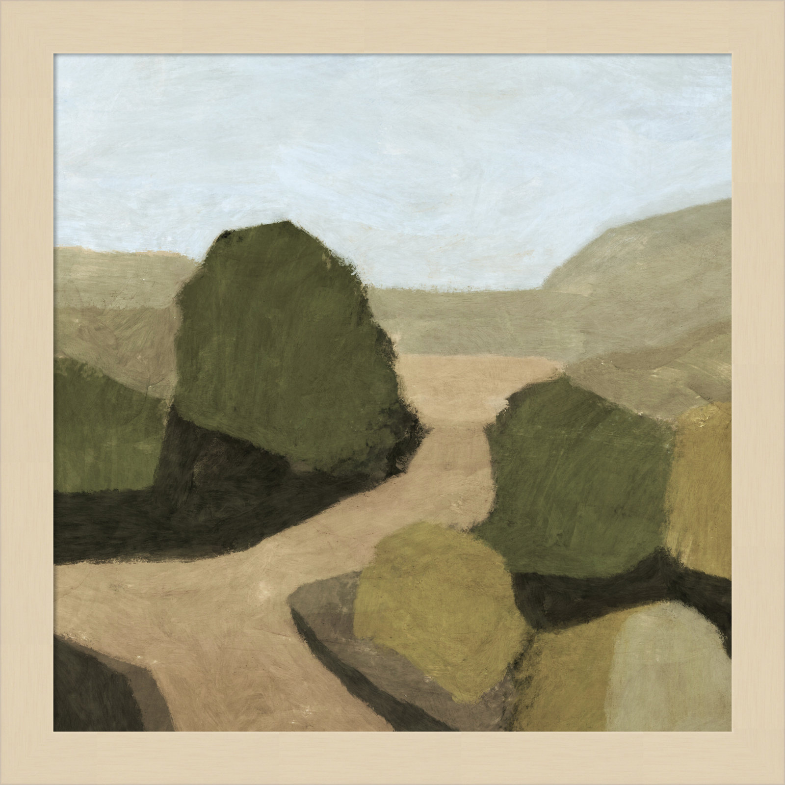 Paysage 1 Print by Dan Hobday, Brown, 13" H x 13" W